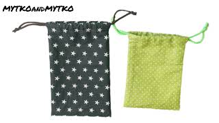 How to Sew a Drawstring Bag with French Seams  Easy DIY Tutorial MYTKOandMYTKO [upl. by Enilecram815]