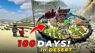 We Survived 100 DAYS On DESERT WORLD in Minecraft HINDI [upl. by Naryk]