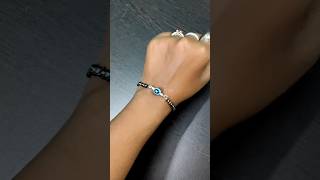 DIY evil eye 🧿 Seedbeads Bracelet youtubeshorts diy evileyebracelet craftypriya CraftyPriya [upl. by Oleta]