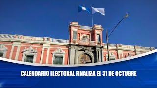 Calendario electoral finaliza el 31 de octubre [upl. by Onitrof19]