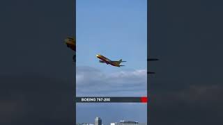 DHL BOEING 767 200 TAKEOFF FROM LOS ANGELES INTERNATIONAL AIRPORTfyp la LAX aviation boeing767 [upl. by Irdua]