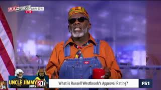 What is Russell Westbrooks Approval Rating  Uncle Jimmy Joins predicts  Speak For Yourself [upl. by Cody]