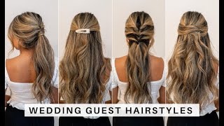 EASY WEDDING HAIRSTYLES  BRIDESMAID WEDDING GUEST amp SPECIAL OCCASIONAL HAIRSTYLES TUTORIAL [upl. by Nitsoj]