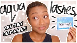 TESTING WATER ACTIVATED LASHES  ARE THEY REUSABLE  ARDELL AQUA LASHES REVIEW SincerelyCierra [upl. by Aufa916]