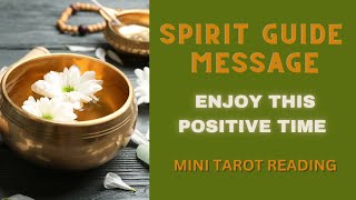 SPIRIT GUIDE MESSAGE  ENJOY THIS POSITIVE TIME  MINI TAROT READING [upl. by Barkley]