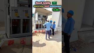 Saudi Arabia Electrician work maintenance 138Kv line minivlog electrican shorts shortvideo ￼ [upl. by Einram]