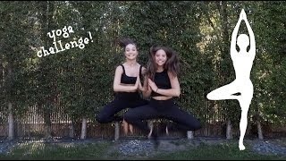 YOGA CHALLENGE pt 2   with my sister maddie [upl. by Neu]