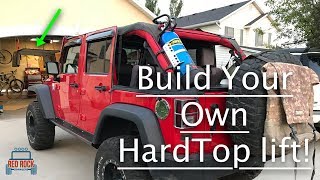 Jeep Wrangler Hard Top Removal Hoist on a Budget [upl. by Copp]