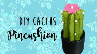 DIY Cactus Pincushion  How to make a cactus pincushion [upl. by Ardnuek]