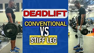 Conventional Deadlift vs Stiff Leg Deadlift shorts [upl. by Wyatt]