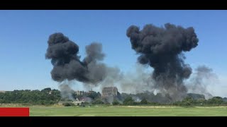 Shoreham plane crash Several casualties after Hawker Hunter smash [upl. by Olympie]