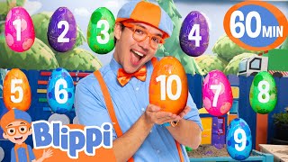 Dino Egg Hunt Counting 1 to 10  Blippis Playdate  Educational Videos for Kids [upl. by Garrott]