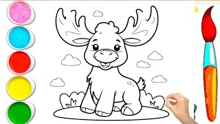 How to Draw a Stag Easy StepbyStep Deer Drawing Tutorial for Beginners  Learn to Draw Quickly [upl. by Eilrebmik]