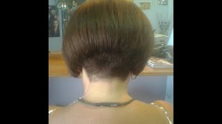 Hair Makeover  Bob Haircut with a Buzzed Nape [upl. by Micky]