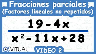 ⚡Descomposición en Fracciones Parciales Factores Lineales no Repetidos Método II  Video 2 de 6 [upl. by Renaud]