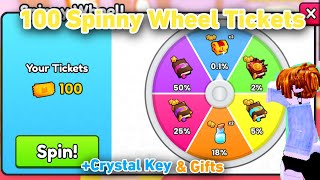 I Used 100 Spinny Wheel Tickets In Pet Simulator 99 [upl. by Matthei]