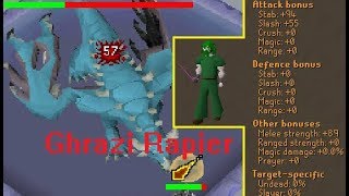 New buffed Ghrazi Rapier at Vorkath [upl. by Ahsieuqal]