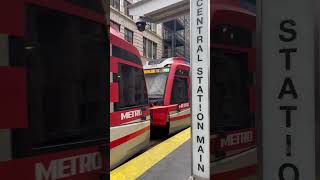 NorthlineTC Northbound Red Line leaving Central Station Main houstonmetro Metrorail HoustonTX [upl. by Bakerman219]