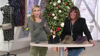 Clarks Suede LaceUp Wedge Booties  Hazen Charm on QVC [upl. by Aseral]