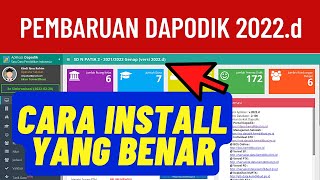 CARA MEMASANG PATCH DAPODIK 2022d YANG BENAR [upl. by Ebner635]