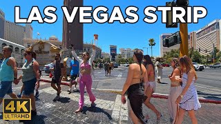 Las Vegas Strip Walk  June 2024 [upl. by Krauss]