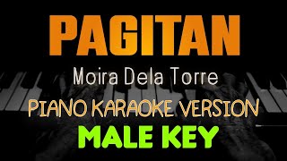 PAGITAN  Moira Dela Torre MALE KEY PIANO KARAOKE HQ VERSION [upl. by Meyeroff201]