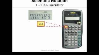 Scientific Notation and the TI30XA Calculator [upl. by Vareck]