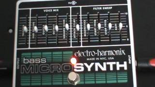 ElectroHarmonix Bass Micro Synth reissue pedal demo on bass [upl. by Harri49]