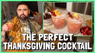 Thanksgiving Cocktail  Cranberry Sauce Margarita  Kiki Kuisine  Joey Camasta [upl. by Doownil]