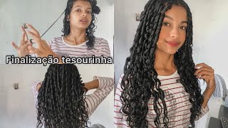 FINALIZAÇÃO TESOURINHA COM MUITA DEFINIÇÃO cabelo cacheado [upl. by Feinstein642]