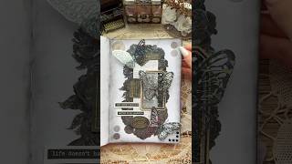 ASMR black journal🖤🐦‍⬛🗝️🕷️asmr journaling scrapbooking journalwithme journal fyp diy [upl. by Eylk]