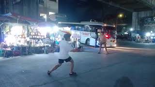 players Infront of Bataan Transit Terminal in Avenida Sta Cruz Manilla [upl. by Nnail]