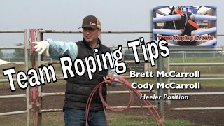 Heeler Horse Position  Brett amp Cody McCarroll team roping tips [upl. by Lleinad]