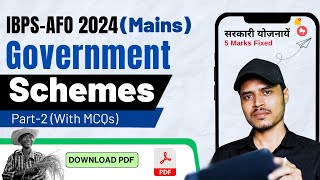 PART2 🎯Important Govt Schemes for IBPSAFOMains 2024 by agroacademylive [upl. by Noiraa315]