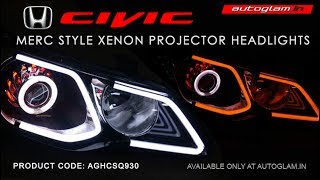 Honda Civic 20062013  Merc Style DRL XENON  HID Projector Headlights with 55Watt HID  AGHC930M [upl. by Heins]