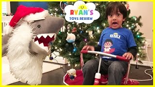 Shark Pretend Play Hide and Hide with Ryan ToysReview [upl. by Oettam]