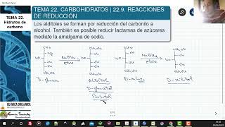 TEMA 22 CARBOHIDRATOS  229 REDUCCIÓN A ALDITOLES [upl. by Ahsiekahs324]