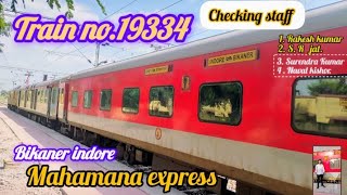 Train no 19334 bikaner indore Mahamana express Full journey  Mahamana express [upl. by Naol886]