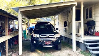 How To BUILD a LEANTO CARPORT  12x20 Covered Shelter  Minimalist Design [upl. by Ttegirb]