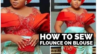 How to cut and sew flounce on blouse [upl. by Caldeira395]