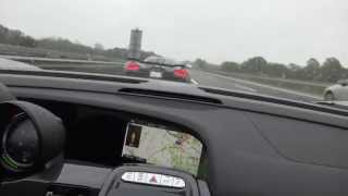 350 kmh 218 mph 918 chasing Koenigsegg Agera R on German Autobahn Porsche vs Koenigsegg [upl. by Seaman]