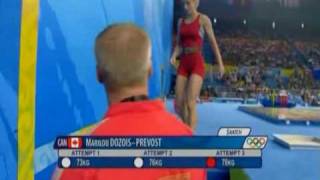 Dozois  Prévost Marilou weightlifting beijing 2008 [upl. by Meir761]