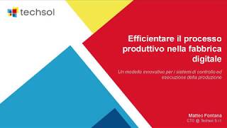 SPS  Techsol un modello innovativo per i sistemi di controllo ed esecuzione della produzione [upl. by Ocsirf603]