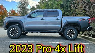 Lifted 2023 Nissan Frontier Pro4x On Stock Wheels [upl. by Learrsi]