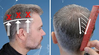 Basic Mens Haircut  Step By Step Lesson [upl. by Kirtley]