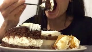 ASMR chocolate cake profiterole creamfilled phyllo pastries EATING SOUNDS [upl. by Gladine]