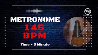 145 BPM Metronome  5 Minute [upl. by Maddeu]