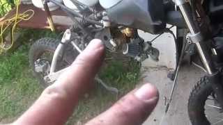 6232014 SDG 110cc to 125cc LiFan Pit bike engine removal [upl. by Gemmell]