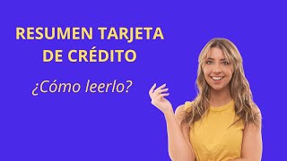 Resumen tarjeta de crédito cómo leerlo [upl. by Astrahan116]