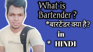 What is Bartender in Hindi  What Is The Job Of Bartender  Bartending Cocktails Bar [upl. by Ollehcram72]